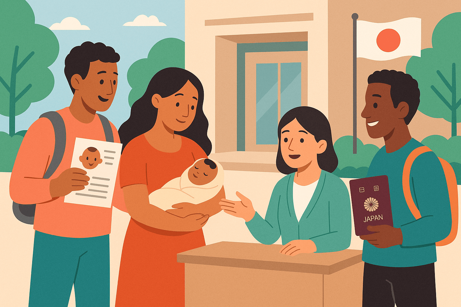 जापानमा बच्चा जन्माएपछि: दूतावासमा दर्ता, राहदानी र नागरिकताका लागि महत्त्वपूर्ण समयसीमाहरू