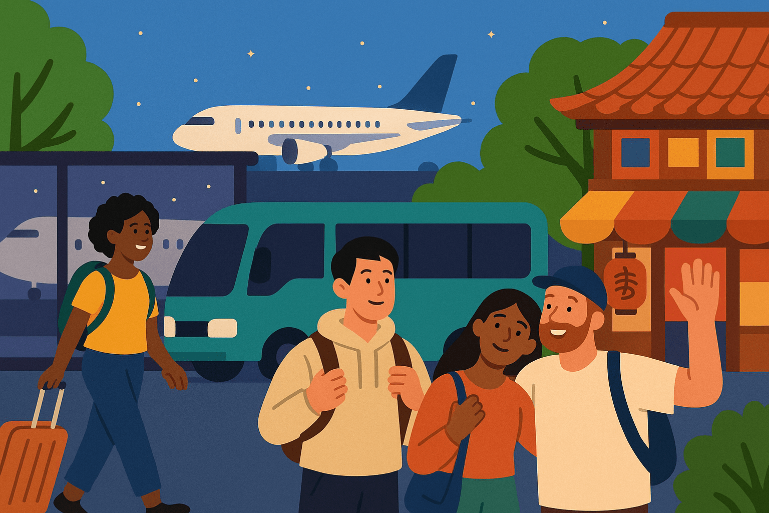 日本の深夜の空港移動:安価な選択肢と宿泊場所